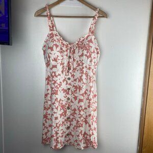 NWT NoBoundaries Coral Milkmaid Dress Floral Size XXL